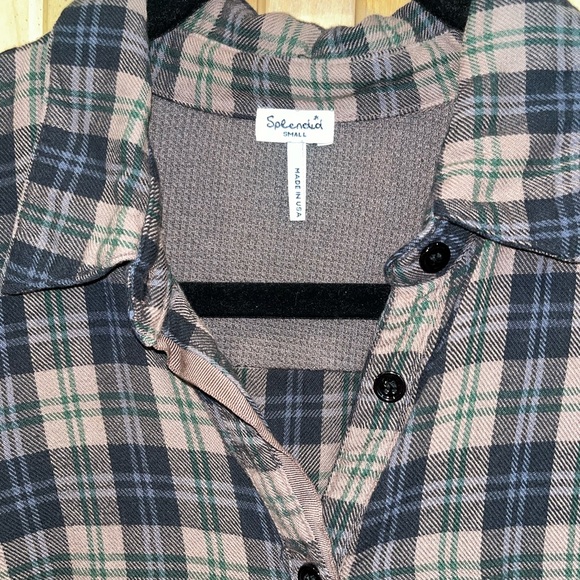 Splendid women’s small long sleeve multi color button down shirt - Picture 6 of 14